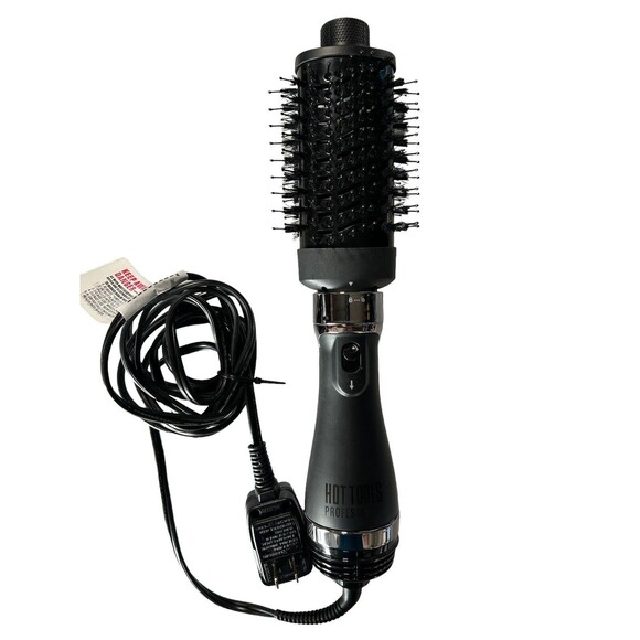 Hot Tools Black Gold Blowout Volumizer Hair Styler Detach Brush Model HT1091BG - Picture 1 of 12
